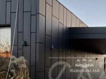 Монтаж фальцу на фасад будинку, парапети 110 кв.м.