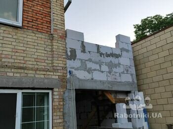 Кладка газоблока + армопояс