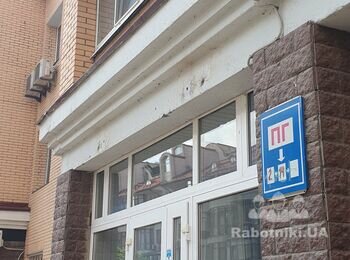 Монтаж козырька, входная группа.