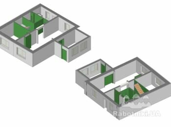 Металлическая лестница с подшивой и покраской