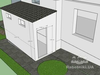Будівництво прибудови з газоблоку