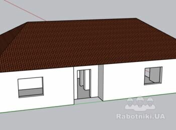 Будівництво коробки одноповерхового будинку 115 кв. м