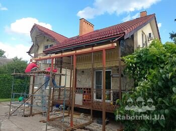 Продлить крышу террасы из керамики