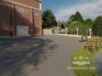 Укладка 700 кв.м. тротуарной плитки на гарцовку