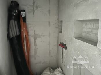 Укладення плитки та чистові роботи по стінам.