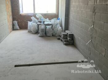 Перегородки в квартирі , з блока 100мм монтаж