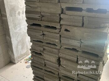 Перегородки в квартирі , з блока 100мм монтаж