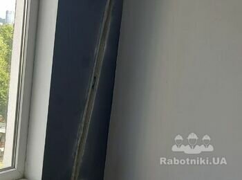 Шпаклівка штроб у стіні (гіпсокартон+бетон) та фінішне фарбування стін