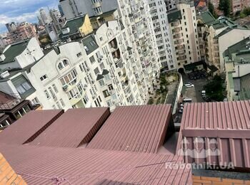 Киев, замена профнастила 9 этаж 240кв.м