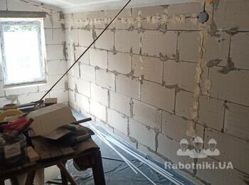 Нужно поштукатурить стены в комнате частного дома 35м2 плюс потолок 12