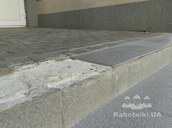 Замінити 8м2 плитки на вхідній групі будинку + укріпити ФЕМку,