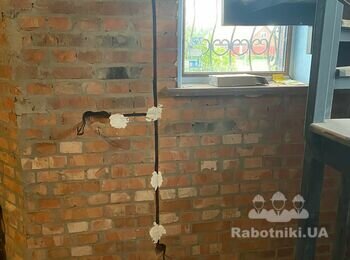 Штукатурка 200кв.м., кладка плитки 100кв.м.