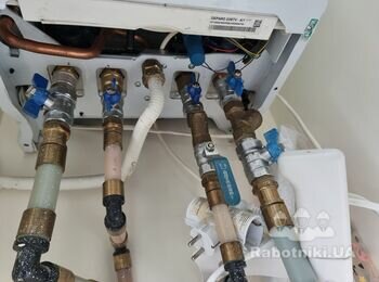 Монтаж двухконтурного газового котла и демонтаж старого