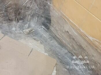 Укладка плитки на стену душа + Стяжка пол