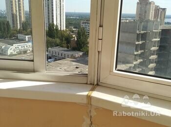 Штукатурка (водостойкая декоративная) внутри 2-х лоджий, герметизация