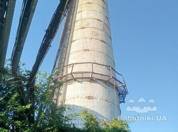 Роботи з реконструкції цегляної труби висотою 55м