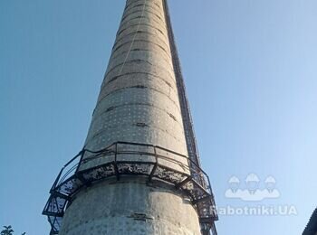 Роботи з реконструкції цегляної труби висотою 55м