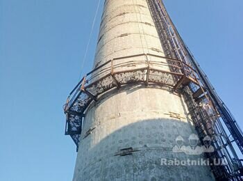 Роботи з реконструкції цегляної труби висотою 55м