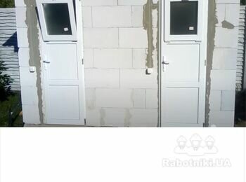 Будівництво вуличного душу та туалету з газоблоку