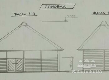 Будівництво дерев'яного каркасу сіну