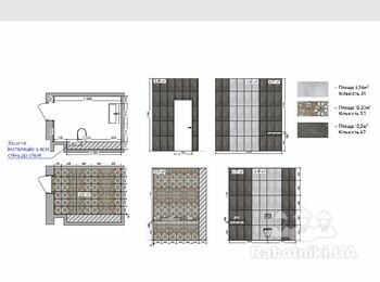 Укладання плитки 60м2. Жуляни