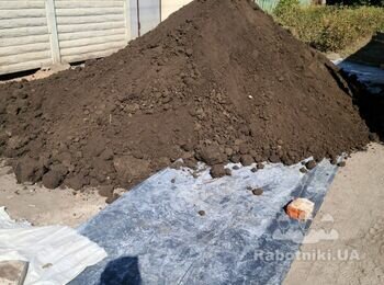 Перевезти землю для газона, копка траншеи