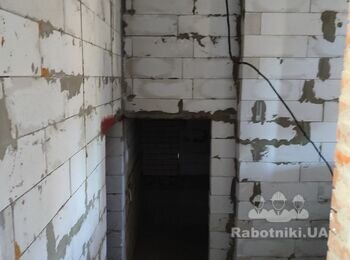 Машинная штукатурка гипс стен и откосов газобетона 219 кв. с. Пуховка