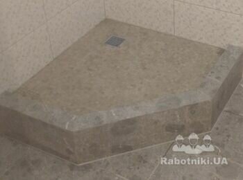 Поддон под душкабину, сделать и обложить плиткой