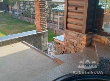 Перила и лестница из нержавейки.