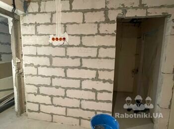 Шпаклевка стен и короб с гипсокартона