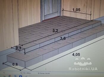 Укладання плитки на терасі та ґанку приватного будинку