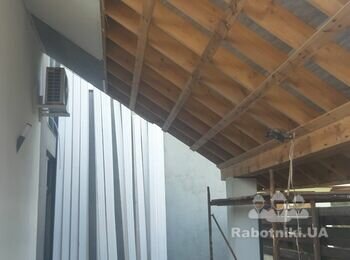 Специалисты по работе с деревом по крыше