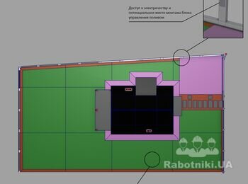 Устройство газона и автополив