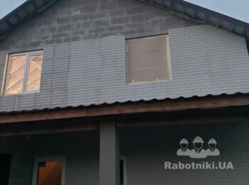 Будівельні роботи із зовнішнього оздоблення будинку. (Біля Бориспіль)