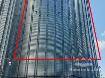 Висотні роботи. Замінити 280 метрів ребер на металевому силосі