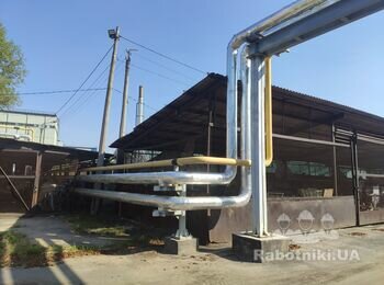 Обшивка теплотраси оцинкованим металом