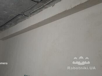Монтаж стеклохолста, шпаклевание и покраска