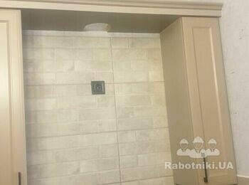 Установка вытяжки в частный дом, стена 300мм+100 утеплитель Васильков