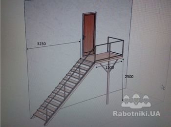 Изготовление и монтаж металлической уличной лестницы