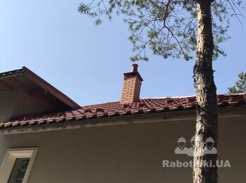 Замена примыкания к дымарю,