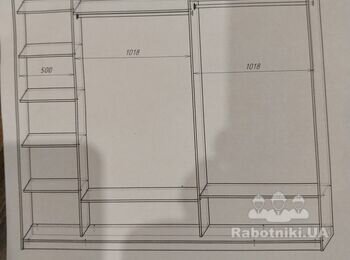 Зібрати шафу купе 2450х2500Н