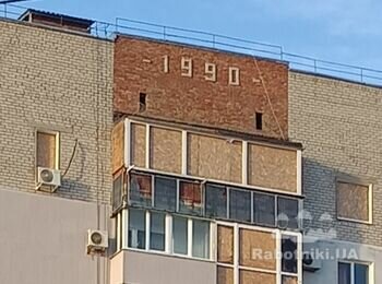 Ремонт балконов 2-х квартир на 9-ом этаже и штукатурка фасада, кирпич